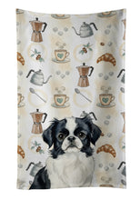 Load image into Gallery viewer, Black and White Japanese Chin Coffee Bar Kitchen Towel