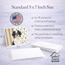 Load image into Gallery viewer, Tricolor Japanese Chin Coffee Bar Greeting Cards Pack of 8