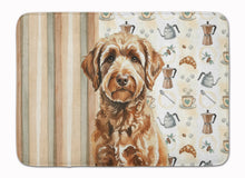 Load image into Gallery viewer, Chocolate Labradoodle Coffee Bar Memory Foam Kitchen Mat