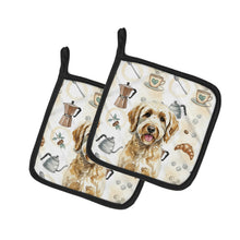 Load image into Gallery viewer, Labradoodle Coffee Bar Pair of Pot Holders
