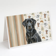 Load image into Gallery viewer, Black Labrador Retriever Coffee Bar Greeting Cards Pack of 8
