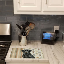 Load image into Gallery viewer, Black Labrador Retriever Coffee Bar Glass Cutting Board