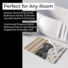 Load image into Gallery viewer, Black Labrador Retriever Coffee Bar Memory Foam Kitchen Mat