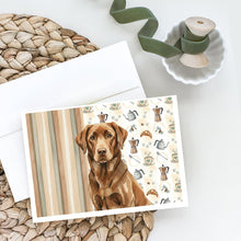 Load image into Gallery viewer, Chocolate Labrador Retriever Coffee Bar Greeting Cards Pack of 8