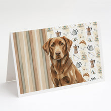 Load image into Gallery viewer, Chocolate Labrador Retriever Coffee Bar Greeting Cards Pack of 8
