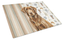Load image into Gallery viewer, Chocolate Labrador Retriever Coffee Bar Glass Cutting Board
