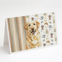 Load image into Gallery viewer, Yellow Labrador Retriever Coffee Bar Greeting Cards Pack of 8