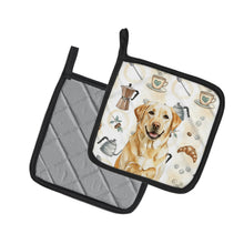 Load image into Gallery viewer, Yellow Labrador Retriever Coffee Bar Pair of Pot Holders