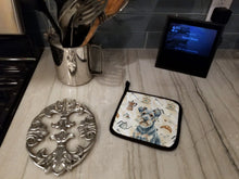 Load image into Gallery viewer, Blue Lakeland Terrier Coffee Bar Pair of Pot Holders