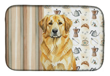 Load image into Gallery viewer, Lion Yellow Leonberger Coffee Bar Dish Drying Mat