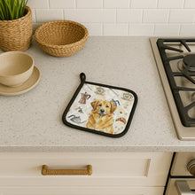 Load image into Gallery viewer, Lion Yellow Leonberger Coffee Bar Pair of Pot Holders