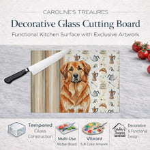 Load image into Gallery viewer, Red Leonberger Coffee Bar Glass Cutting Board