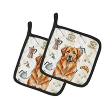 Load image into Gallery viewer, Red Leonberger Coffee Bar Pair of Pot Holders