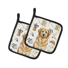 Load image into Gallery viewer, Sandy Leonberger Coffee Bar Pair of Pot Holders
