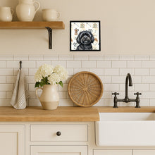 Load image into Gallery viewer, Black Lhasa Apso Coffee Bar Framed Metal Print