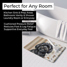 Load image into Gallery viewer, Black Lhasa Apso Coffee Bar Memory Foam Kitchen Mat