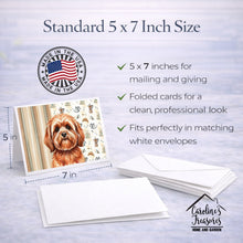 Load image into Gallery viewer, Red Lhasa Apso Coffee Bar Greeting Cards Pack of 8