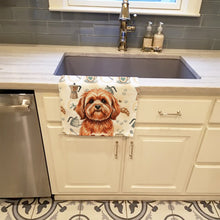 Load image into Gallery viewer, Red Lhasa Apso Coffee Bar Kitchen Towel