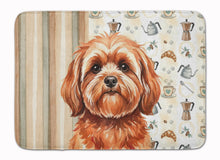 Load image into Gallery viewer, Red Lhasa Apso Coffee Bar Memory Foam Kitchen Mat