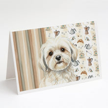 Load image into Gallery viewer, White Lhasa Apso Coffee Bar Greeting Cards Pack of 8