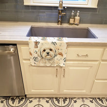 Load image into Gallery viewer, White Lhasa Apso Coffee Bar Kitchen Towel