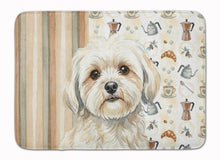 Load image into Gallery viewer, White Lhasa Apso Coffee Bar Memory Foam Kitchen Mat