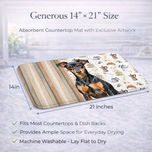 Load image into Gallery viewer, Manchester Terrier Coffee Bar Dish Drying Mat
