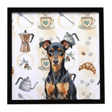 Load image into Gallery viewer, Manchester Terrier Coffee Bar Framed Metal Print