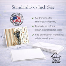 Load image into Gallery viewer, Brindle Mastiff Coffee Bar Greeting Cards Pack of 8