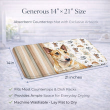 Load image into Gallery viewer, Miniature Bull Terrier Coffee Bar Dish Drying Mat
