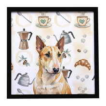 Load image into Gallery viewer, Miniature Bull Terrier Coffee Bar Framed Metal Print