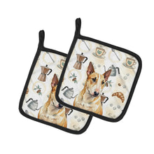 Load image into Gallery viewer, Miniature Bull Terrier Coffee Bar Pair of Pot Holders