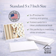 Load image into Gallery viewer, Tricolor Miniature Bull Terrier Coffee Bar Greeting Cards Pack of 8