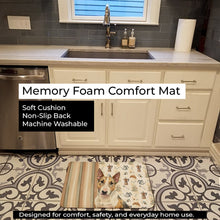 Load image into Gallery viewer, Tricolor Miniature Bull Terrier Coffee Bar Memory Foam Kitchen Mat