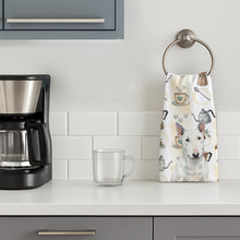 Load image into Gallery viewer, White Miniature Bull Terrier Coffee Bar Kitchen Towel