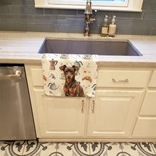 Load image into Gallery viewer, Chocolate and Rust Miniature Pinscher Min Pin Coffee Bar Kitchen Towel