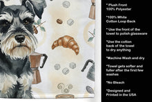 Load image into Gallery viewer, Black &amp; Silver Miniature Schnauzer Coffee Bar Kitchen Towel