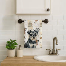 Load image into Gallery viewer, Black &amp; Silver Miniature Schnauzer Coffee Bar Kitchen Towel