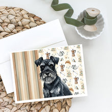Load image into Gallery viewer, Black Miniature Schnauzer Coffee Bar Greeting Cards Pack of 8