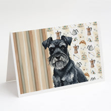 Load image into Gallery viewer, Black Miniature Schnauzer Coffee Bar Greeting Cards Pack of 8