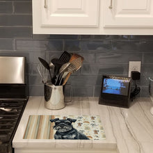 Load image into Gallery viewer, Black Miniature Schnauzer Coffee Bar Glass Cutting Board