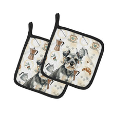 Load image into Gallery viewer, Miniature Schnauzer Coffee Bar Pair of Pot Holders