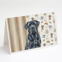 Load image into Gallery viewer, Black Neapolitan Mastiff Coffee Bar Greeting Cards Pack of 8