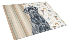 Load image into Gallery viewer, Black Neapolitan Mastiff Coffee Bar Glass Cutting Board