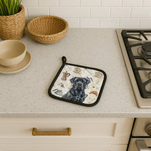 Load image into Gallery viewer, Black Neapolitan Mastiff Coffee Bar Pair of Pot Holders