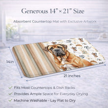 Load image into Gallery viewer, Neapolitan Mastiff Coffee Bar Dish Drying Mat