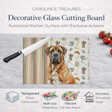 Load image into Gallery viewer, Neapolitan Mastiff Coffee Bar Glass Cutting Board