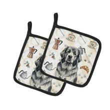 Load image into Gallery viewer, Gray Newfoundland Coffee Bar Pair of Pot Holders