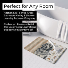Load image into Gallery viewer, Gray Newfoundland Coffee Bar Memory Foam Kitchen Mat