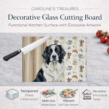 Load image into Gallery viewer, Landseer Newfoundland Coffee Bar Glass Cutting Board